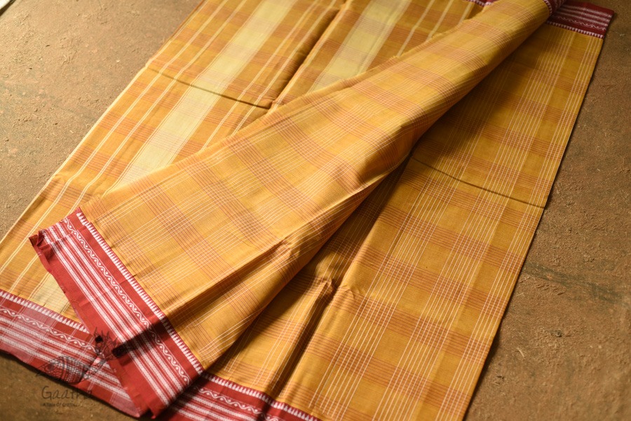 shop handloom narayanpet cotton yellow saree