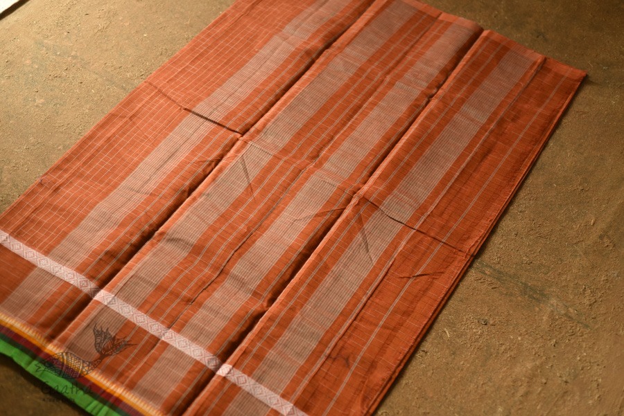 shop Narayanpet Handloom Cotton - Checks Saree