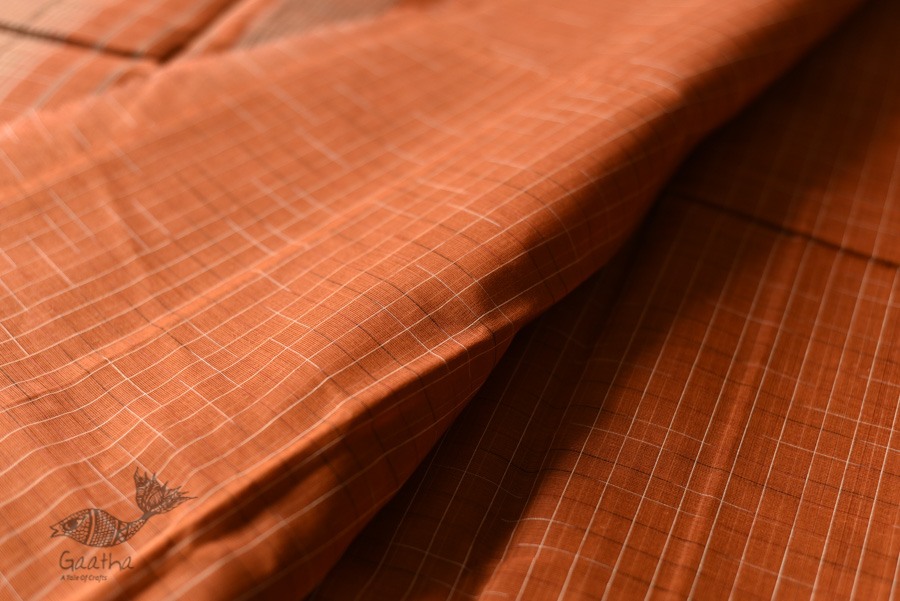 shop Narayanpet Handloom Cotton - Checks Saree