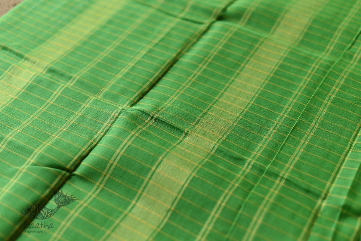 shop Narayanpet Parrot Green cotton saree