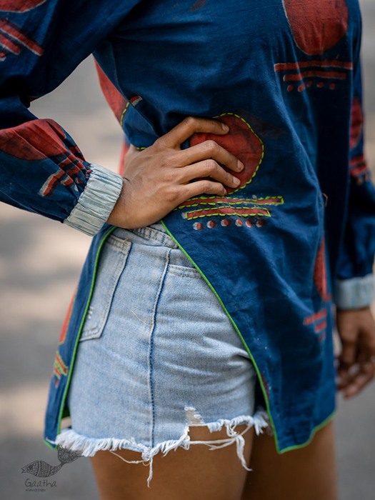 Indigo Bindi batik Top