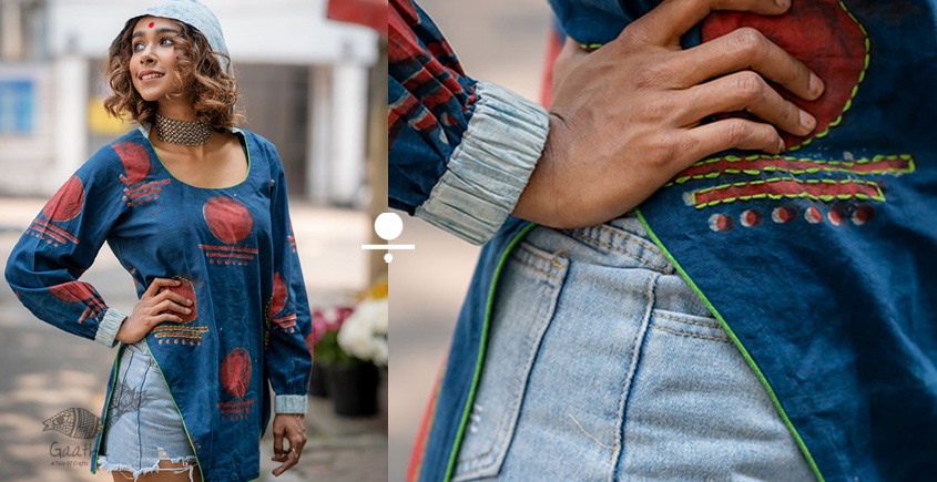 Buy Indigo Bindi batik Top