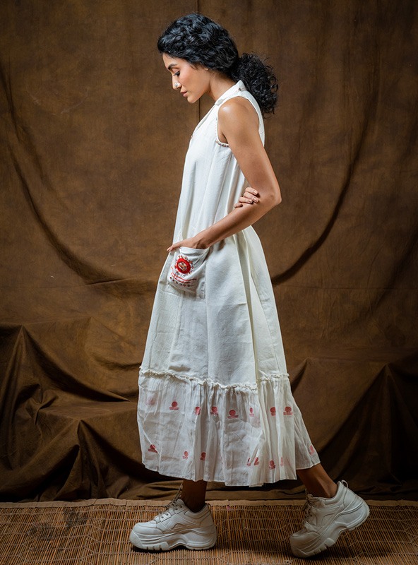 shop Mull Cotton Designer Maxi Dress