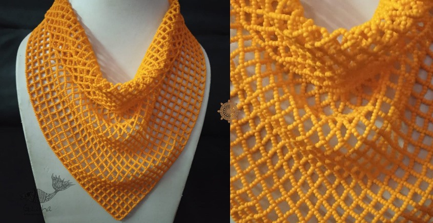 Handmade Bead jewelry ~ Yellow Necklace 