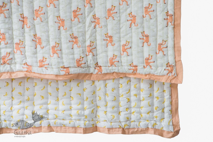 shop designer block printed baby quilt with soothing palettes and colors