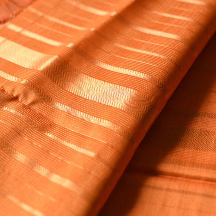 buy Handwoven Maheshwari Silk Saree With Zari Pallu & Stripes