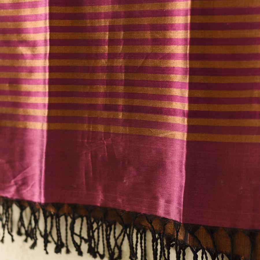 shop Maheshwari - Dress Material (Top & Dupatta) - Rani Pink & Copper