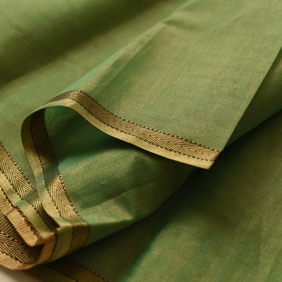 buy Maheshwari Silk - Golden Zri And Tissue Green Saree 
