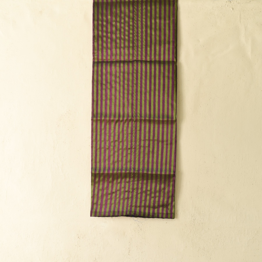 shop Maheshwari - Zari Stripes Dress Material (Top & Dupatta) - Purple & Green