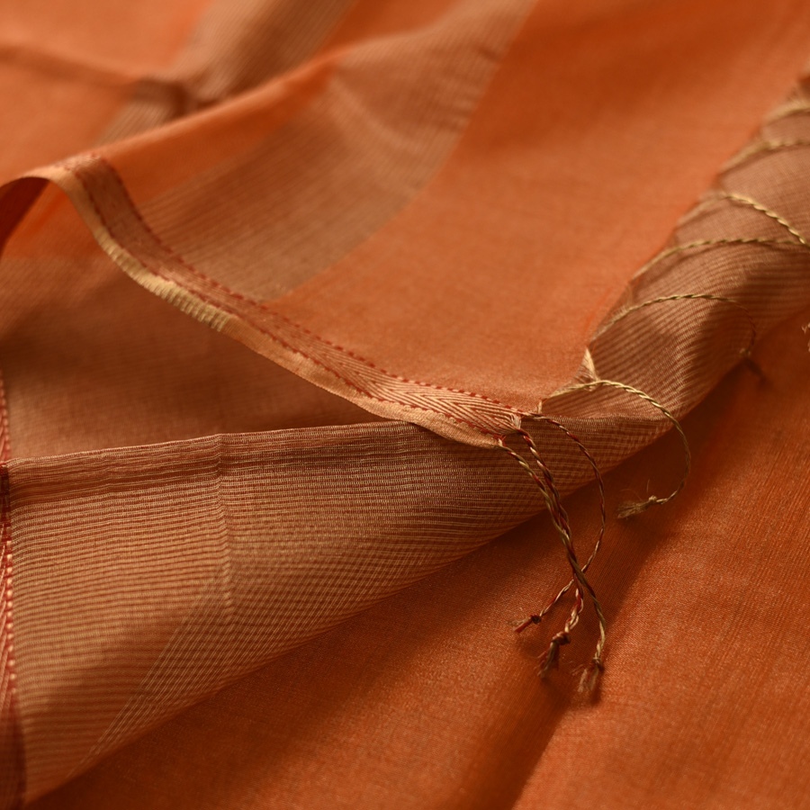buy Maheshwari Silk - Golden Zri And Tissue Saree  orang