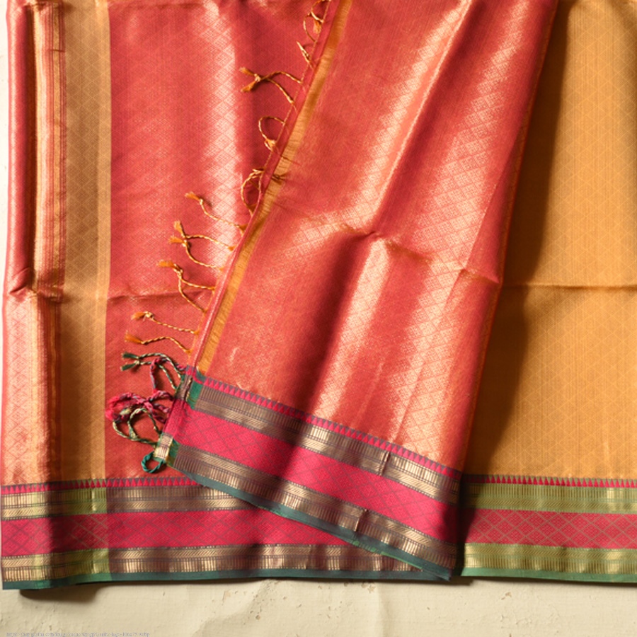 buy Handwoven Maheshwari Silk & Zari Saree  (Zari Brocade)