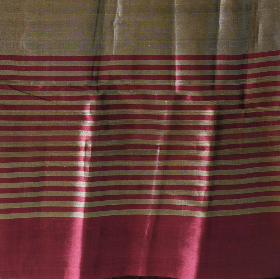 shop Maheshwari Silk Dress Material (Top & Dupatta) - Rani Pink & Silver