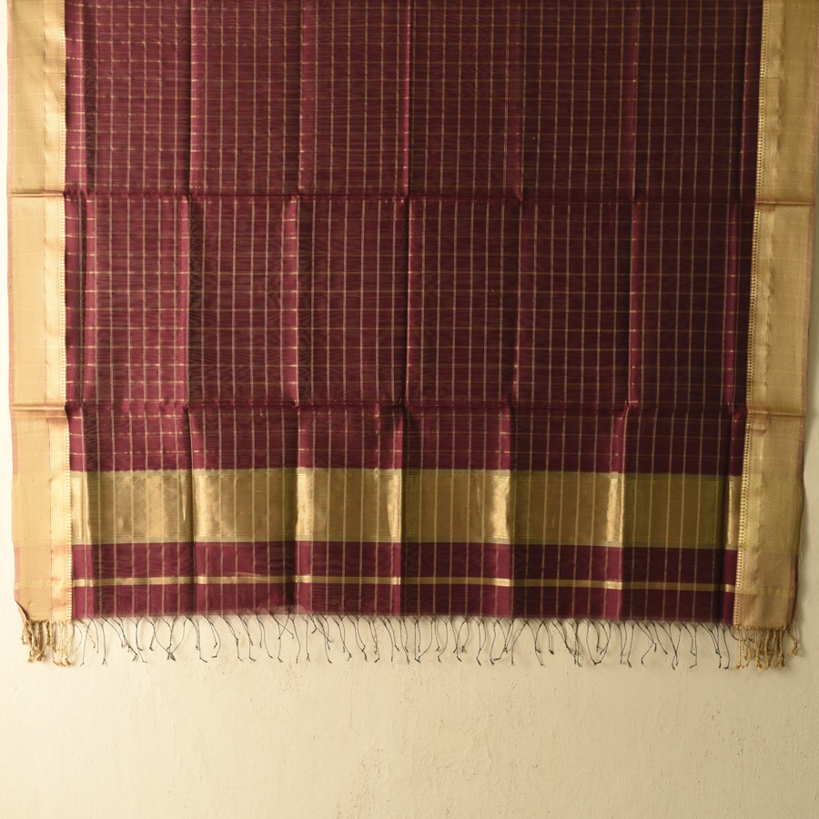 shop Maheshwari - Dress Material (Top & Dupatta) Maroon