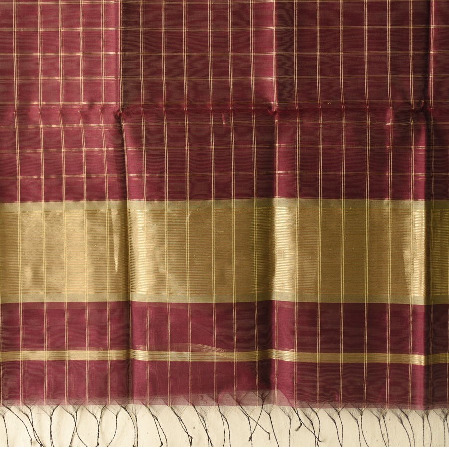 shop Maheshwari - Dress Material (Top & Dupatta) Maroon