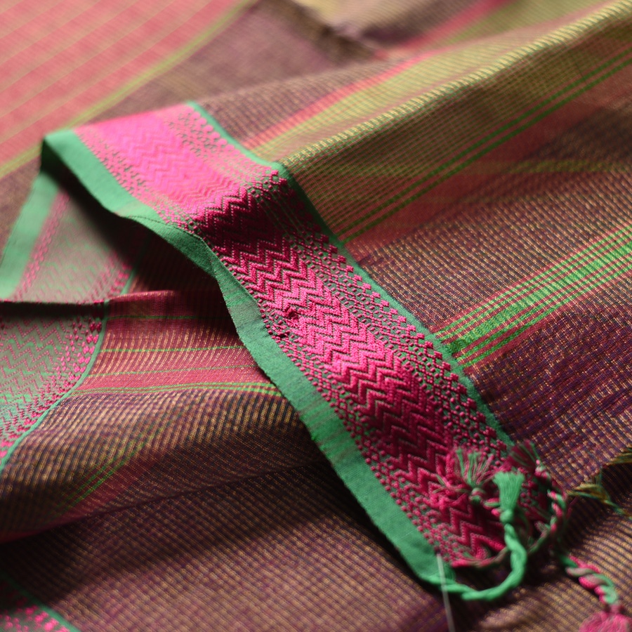 shop  Maheshwari Handloom | Resham Border Zari Checks Saree