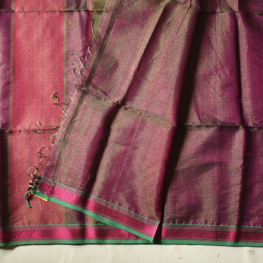 shop  Maheshwari Handloom | Resham Border Zari Checks Saree
