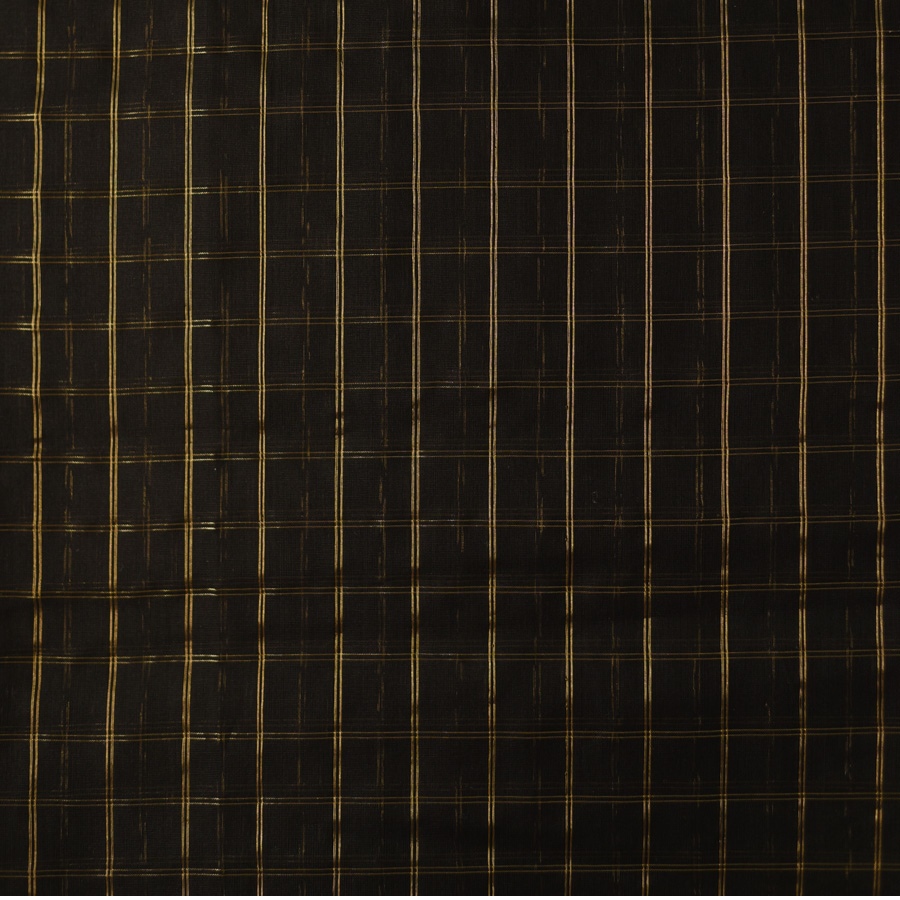 shop Maheshwari - Black Dress Material (Top & Dupatta) - Zari Checks