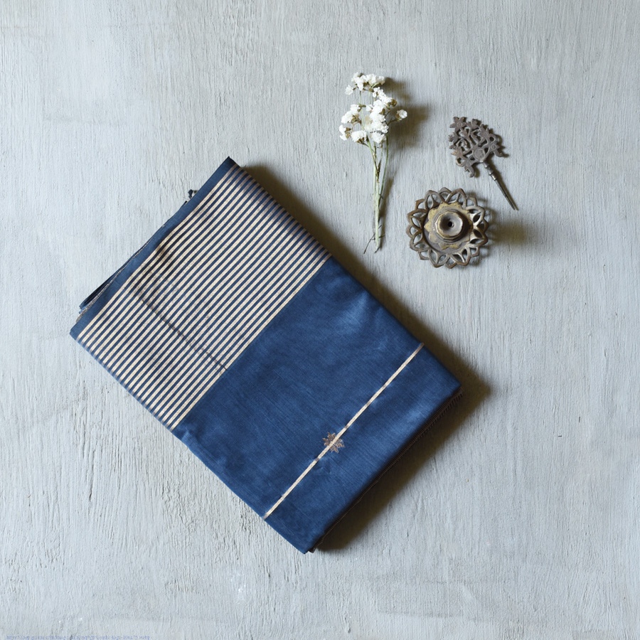 buy Handloom Maheshwari Silk Saree ~ Zari Pallu