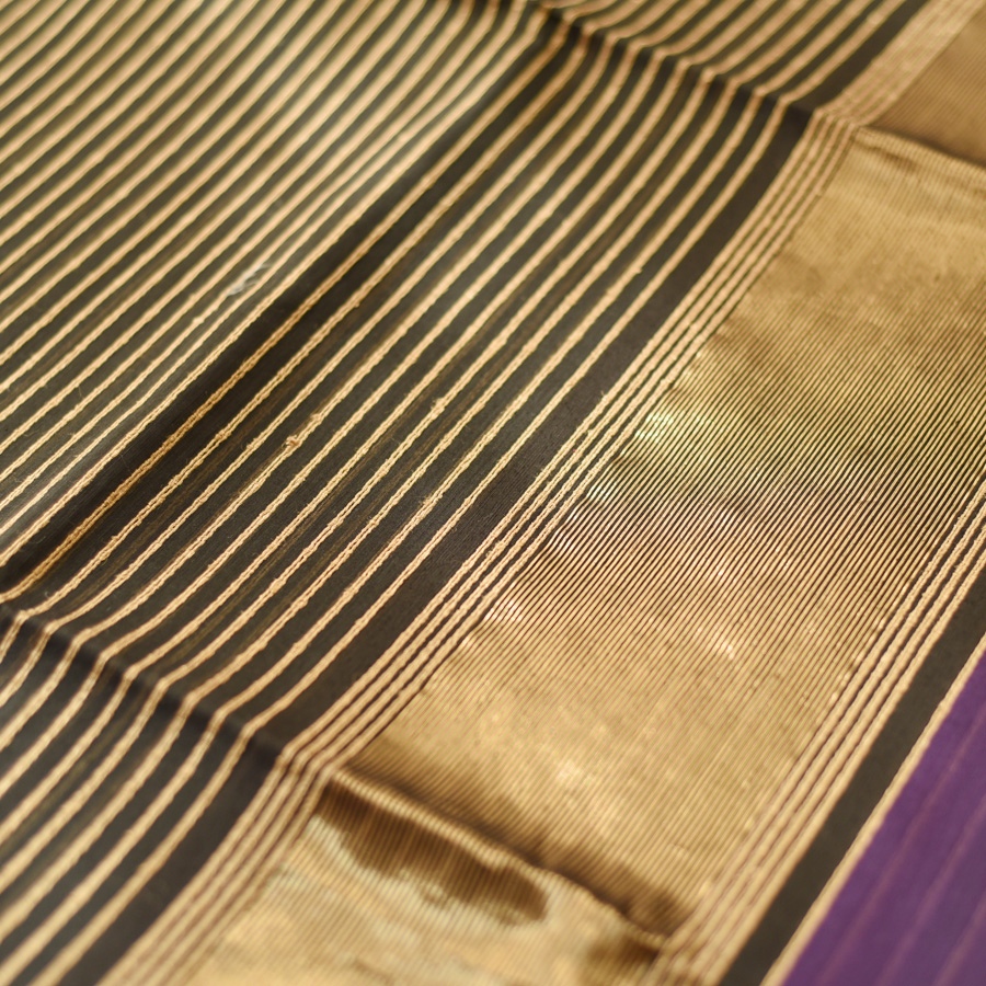 Handloom Maheshwari Silk Violet Saree