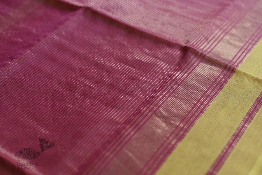 maheshwari handwoven silk saree with zari border