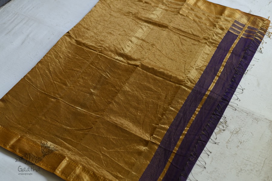 maheshwari handwoven silk violet color saree