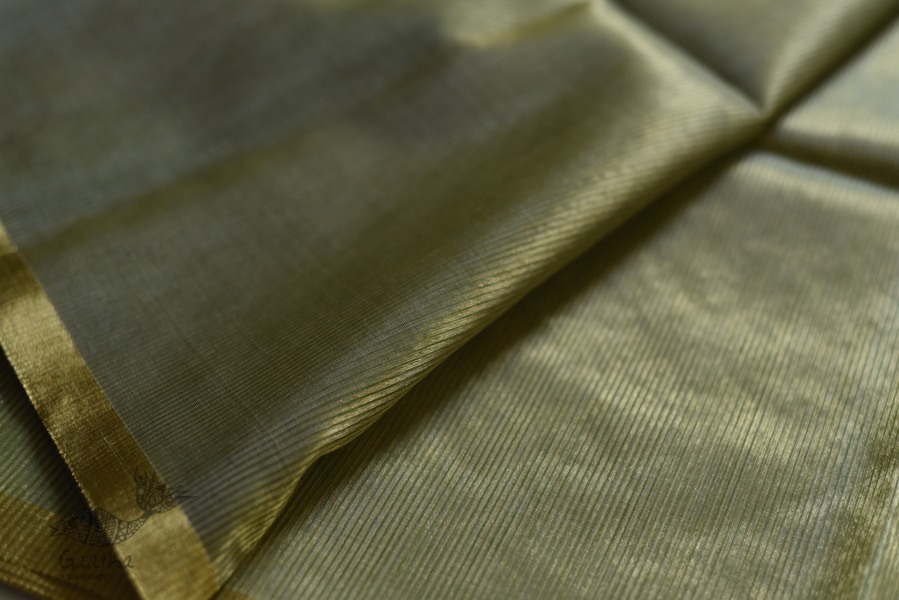 maheshwari handwoven silk light green saree with zari border