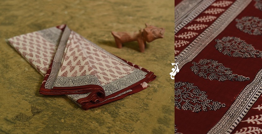 Bhagni %E0%A4%AC%E0%A4%BE%E0%A4%98%E0%A4%A8%E0%A5%80 Bagh Printed Cotton Saree With Red Pallu 1