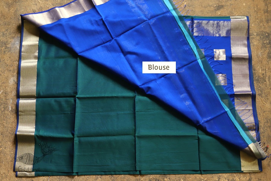 Ojovati ❢ Maheshwari ❢ Cotton Silk Saree with Zari Border ❢ 11