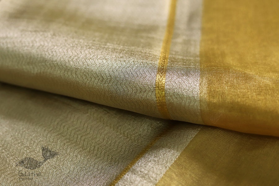 Ojovati ❢  Maheshwari ❢ Full Tussar Saree with Silver & Golden Weaving ❢ 26