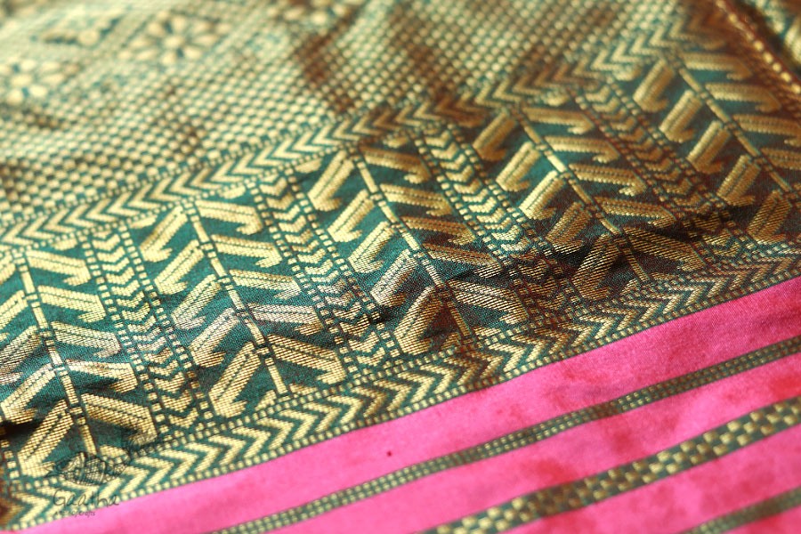 Ojovati ❢  Maheshwari ❢ Pure Silk Saree with Zari Border ❢ 3