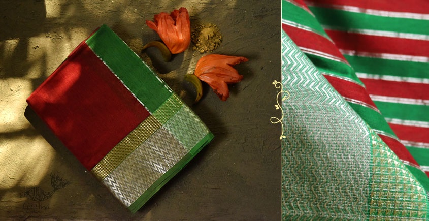 Ojovati ❢ Maheshwari ❢ Cotton Silk Saree with Zari Border ❢ 7