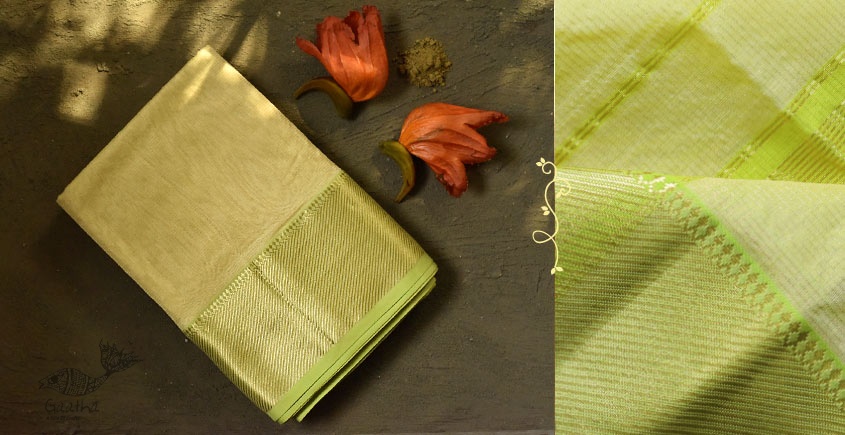 Ojovati ❢ Maheshwari ❢ Cotton with Zari Border Saree ❢ 6