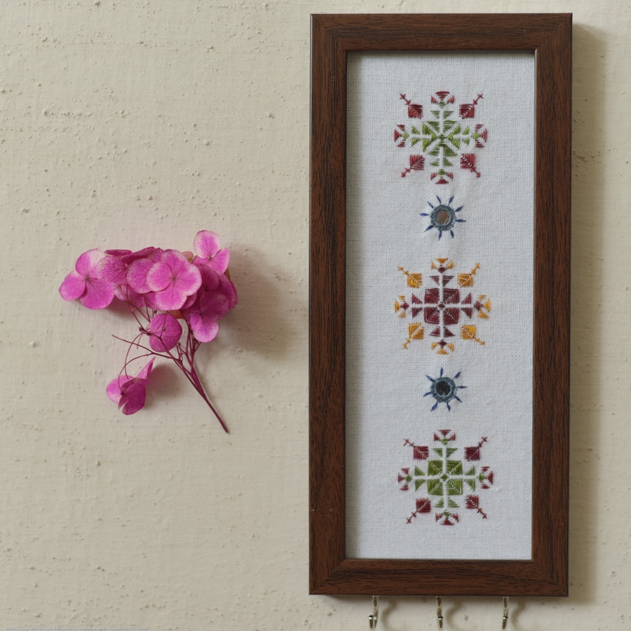 buy Soof Hand Embroidered - Hanging Key Holder