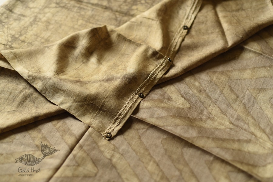 Natural Color . Pure Silk Saree - Light Coffee Color 