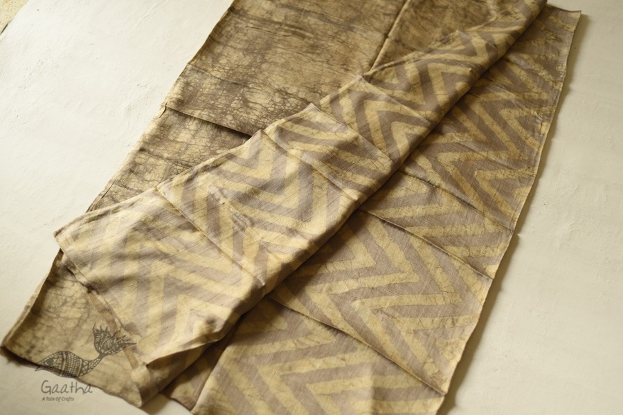 Natural Color . Pure Silk Saree - Light Coffee Color 