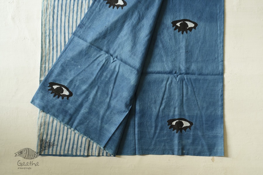 Hand Block Printed Pure Silk Saree - Natural Dyed