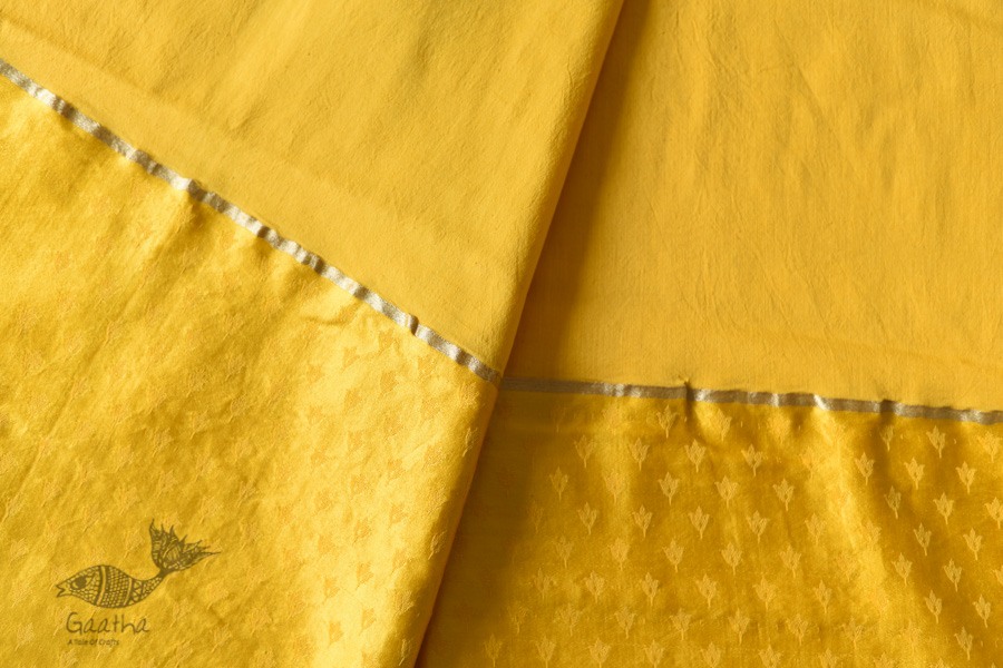 Buy Handwoven Banasari Silk saree - Yellow