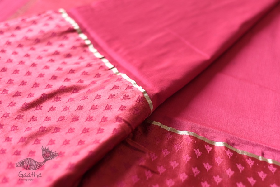 Buy Resham Zari - Banasari Silk saree Dark Pink