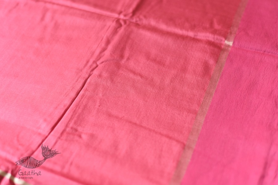 Buy Resham Zari - Banasari Silk saree Dark Pink