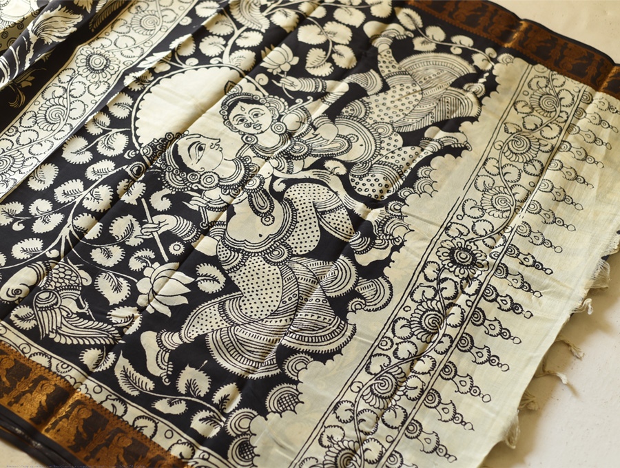 shop Handmade ~ Kalamkari Silk Saree