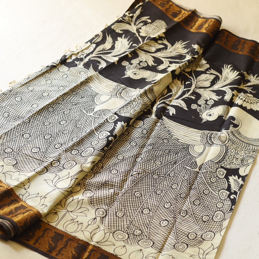 shop Handmade ~ Kalamkari Silk Saree