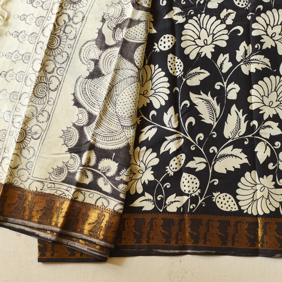 shop Handmade ~ Kalamkari Silk Saree