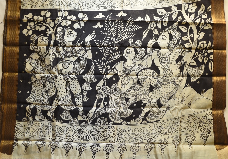 shop Handmade ~ Kalamkari Silk Saree