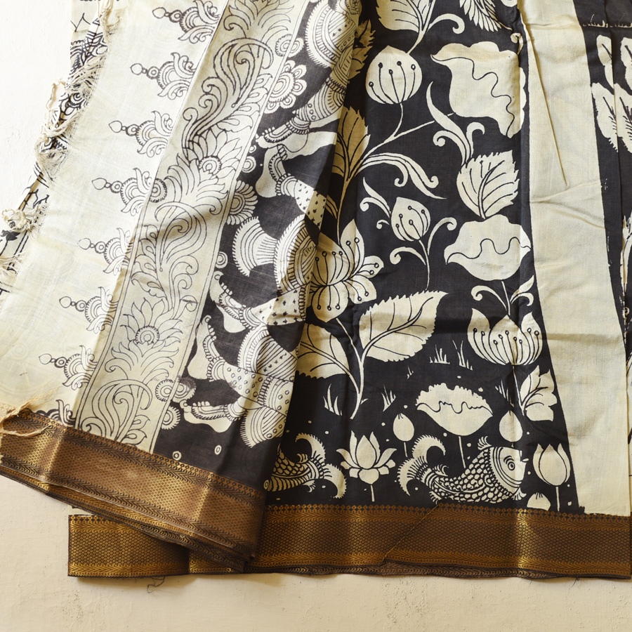 shop Handmade ~ Kalamkari Silk Saree