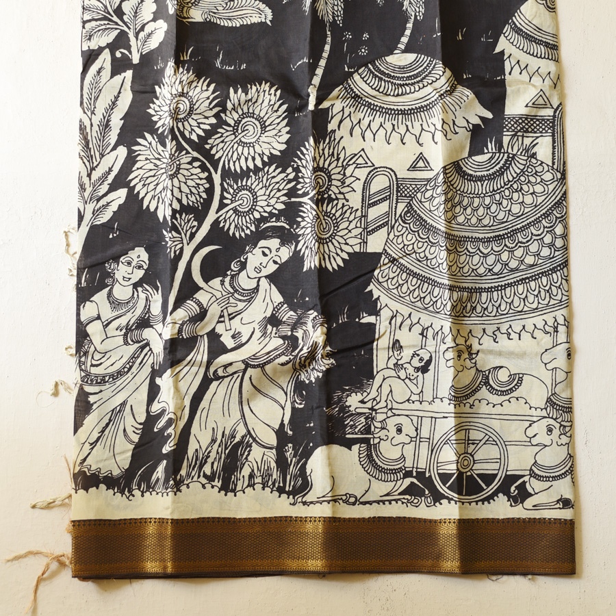 shop Handmade ~ Kalamkari Silk Saree