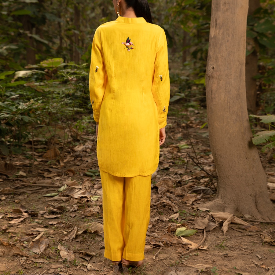 shop Hand Embroidered Chanderi Silk Co Ord Set (Set of 2)