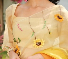 shop Organza Embroidered Saree