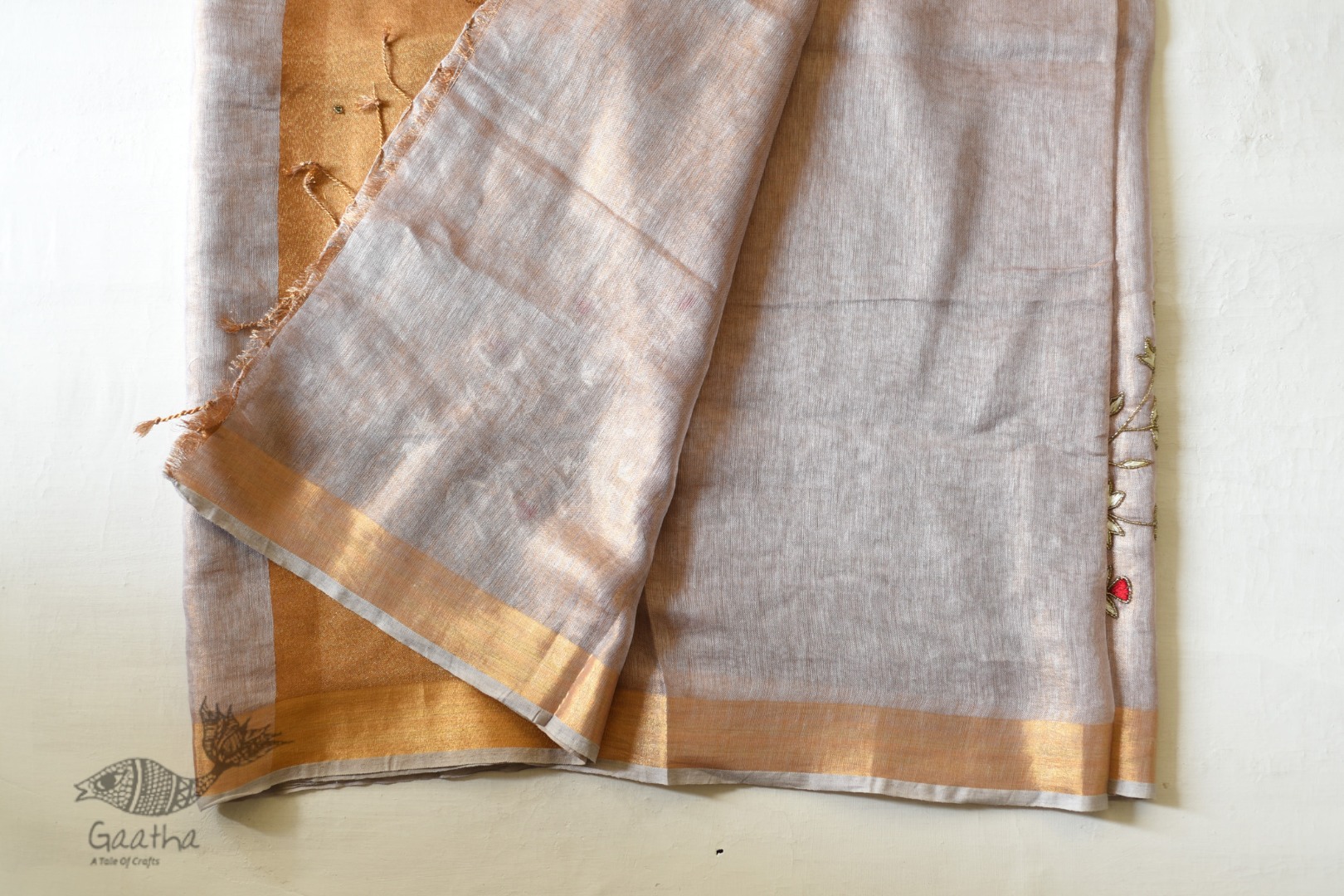 shop Handloom Tissue Linen Saree