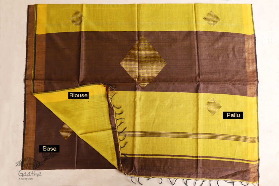 वैशाली ❂ Bhagalpuri Ghicha Raw Silk Saree  ❂ 27