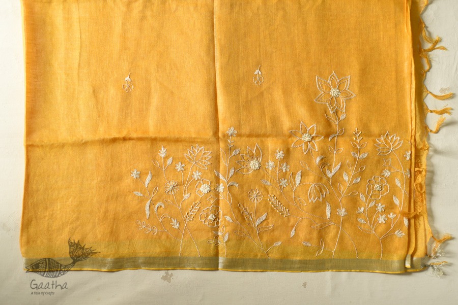 shop Handloom Tissue Linen Saree